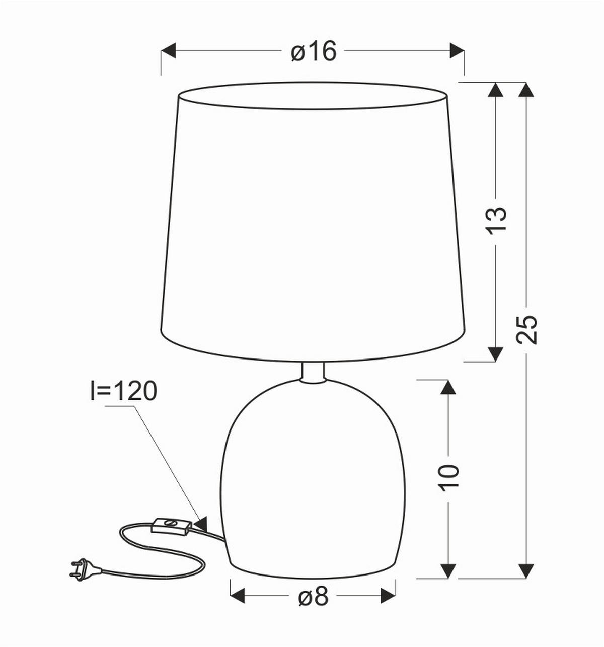 BORDSLAMPA Adelina 16/16/25 cm   - beige/guldfärgad, Klassisk, metall/textil (16/16/25cm)