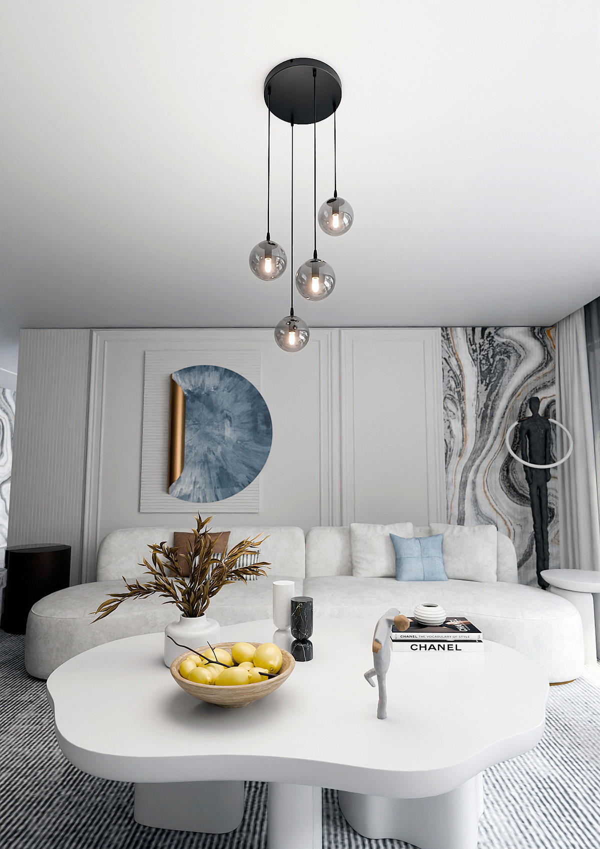 HÄNGELEUCHTE  40/40/100 cm    - Schwarz, KONVENTIONELL, Glas/Metall (40/40/100cm)