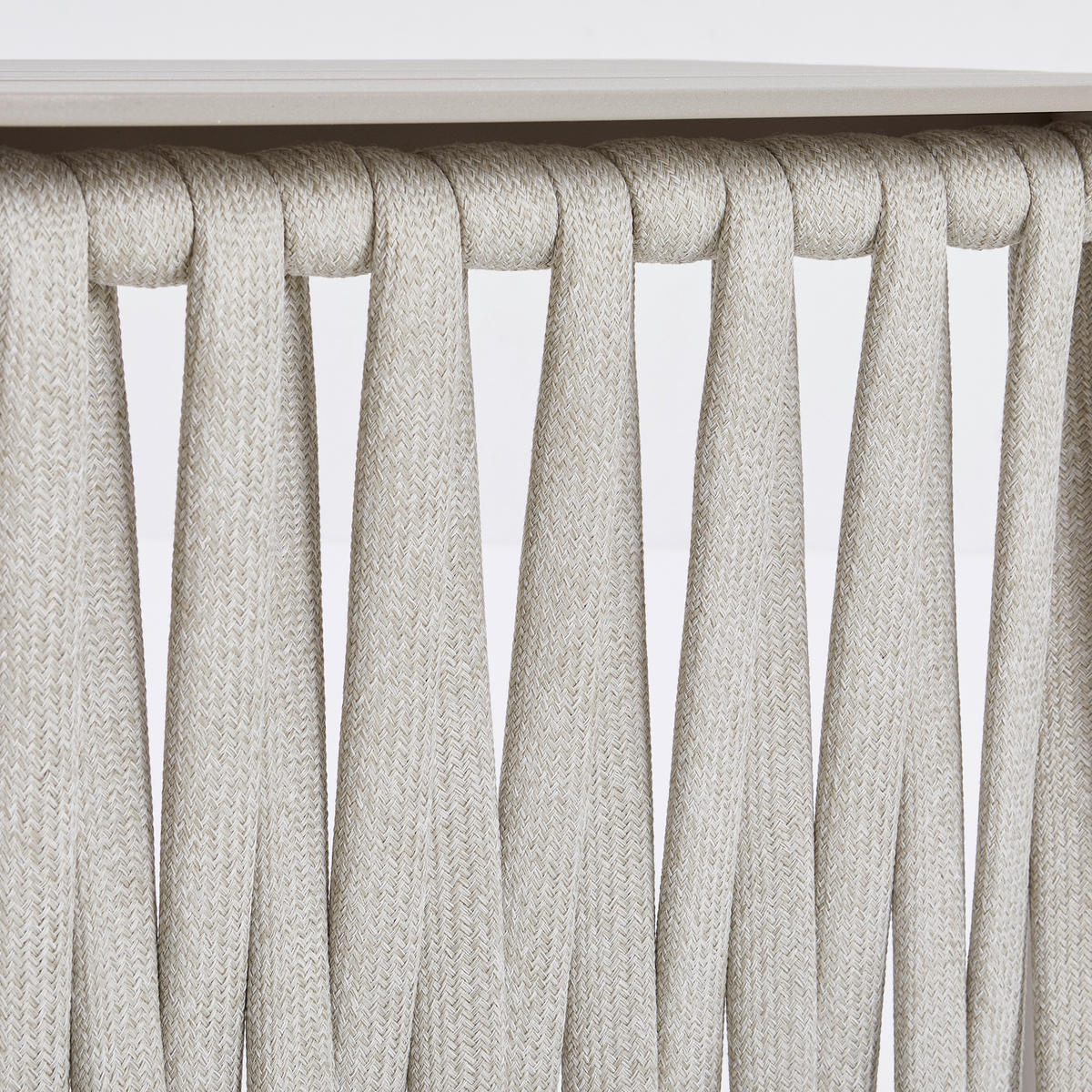 GARTENBEISTELLTISCH 39/39/59 cm Metall, Textil  - Beige/Hellgrau, Design, Textil/Metall (39/39/59cm) - Amatio