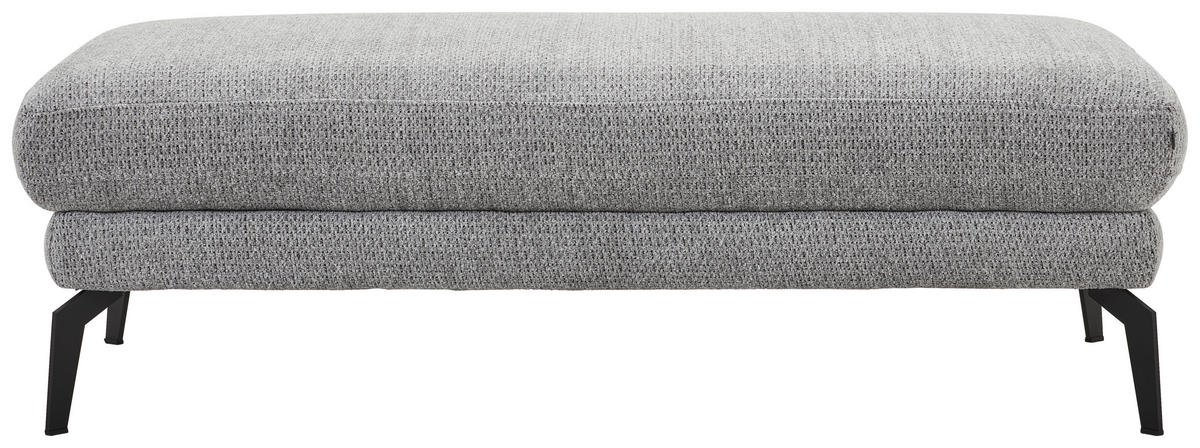 HOCKER in Textil Grau  - Schwarz/Grau, Design, Textil/Metall (136/43/70cm) - Stylife