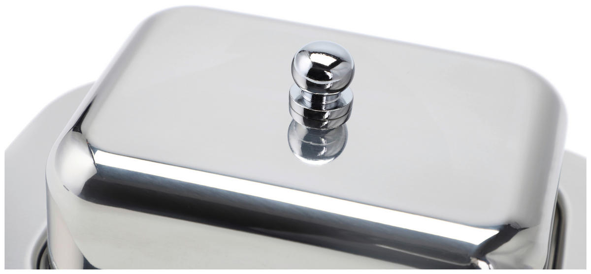 BUTTERDOSE Metall  - Silberfarben, Design, Metall (18,5/12,2/7cm) - Echtwerk