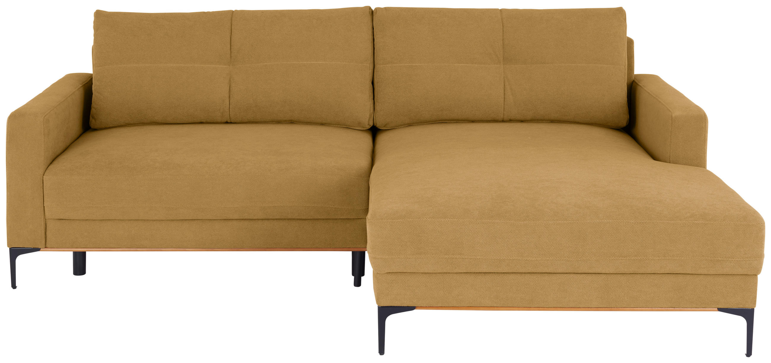 ECKSOFA in Gelb  - Gelb/Schwarz, Modern, Textil/Metall (238/162cm) - Ondega