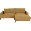 ECKSOFA in Gelb  - Gelb/Schwarz, Modern, Textil/Metall (238/162cm) - Ondega