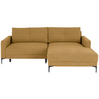 ECKSOFA in Gelb  - Gelb/Schwarz, Modern, Textil/Metall (238/162cm) - Ondega