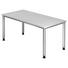 SCHREIBTISCH - Silberfarben/Weiß, KONVENTIONELL, Holzwerkstoff/Metall (160/68 (76)/80cm) SCHREIBTISCH - Silberfarben/Weiß, KONVENTIONELL, Holzwerkstoff/Metall (160/68 (76)/80cm)