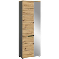 GARDEROBENSCHRANK  in 65/190/37 cm  - KONVENTIONELL, Glas/Holzwerkstoff (65/190/37cm) - MID.YOU