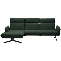 ECKSOFA  in Flachgewebe Grün  152/259 cm  - Schwarz/Grün, Design, Textil/Metall (152/259cm) - Dieter Knoll