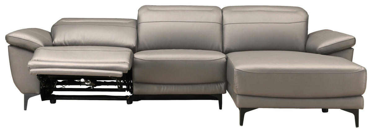 ROHOVÁ SEDACIA SÚPRAVA, textil, koža, taupe - čierna/taupe, Design, kov/koža (269/78/164cm) - Xora