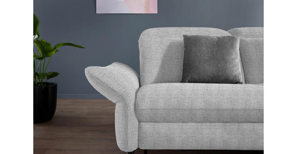ECKSOFA in Flachgewebe Hellgrau 299-313/233 cm - Hellgrau/Schwarz, Design, Textil/Metall (299-313/233cm) - Dieter Knoll