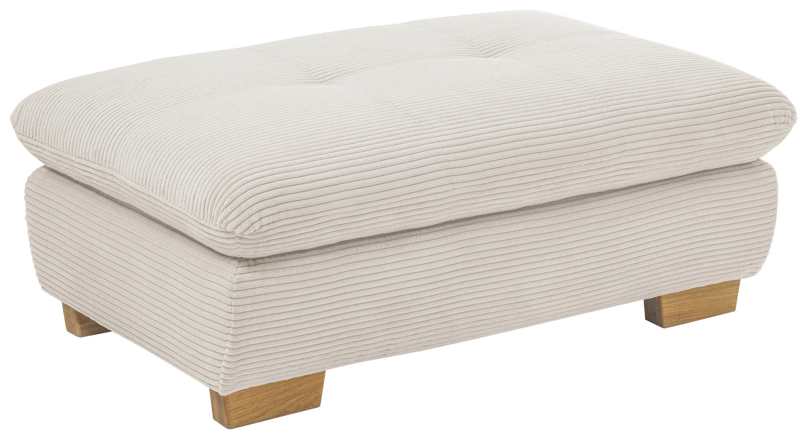 HOCKER Cord Creme  - Eichefarben/Creme, Design, Holz/Textil (106/43/74cm) - SetOne by Musterring