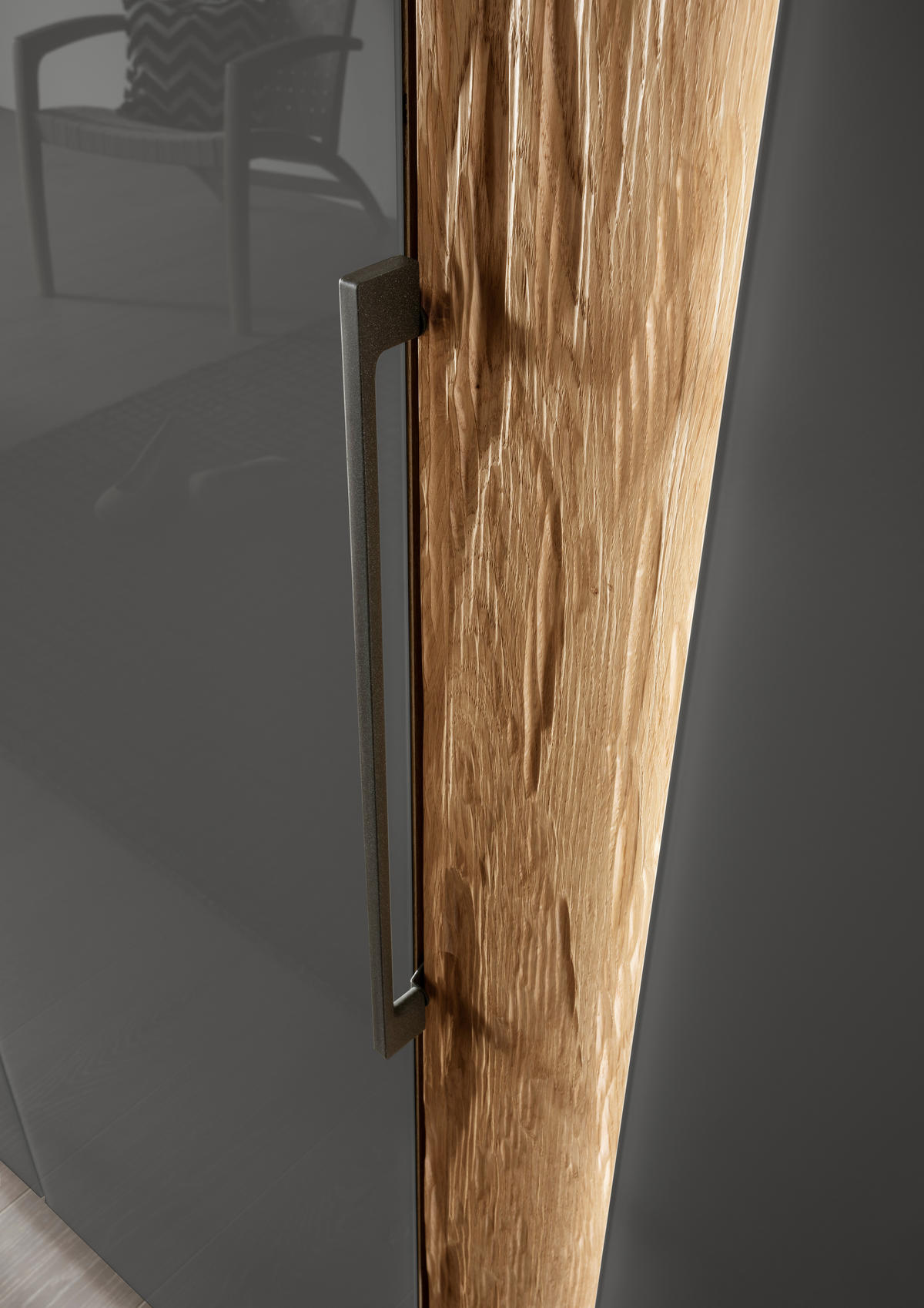 DREHTÜRENSCHRANK 300/236/58 cm 6-türig Eiche Bianco, Lavagrau  - Schieferfarben/Eiche Bianco, Design, Holz/Holzwerkstoff (300/236/58cm) - Dieter Knoll