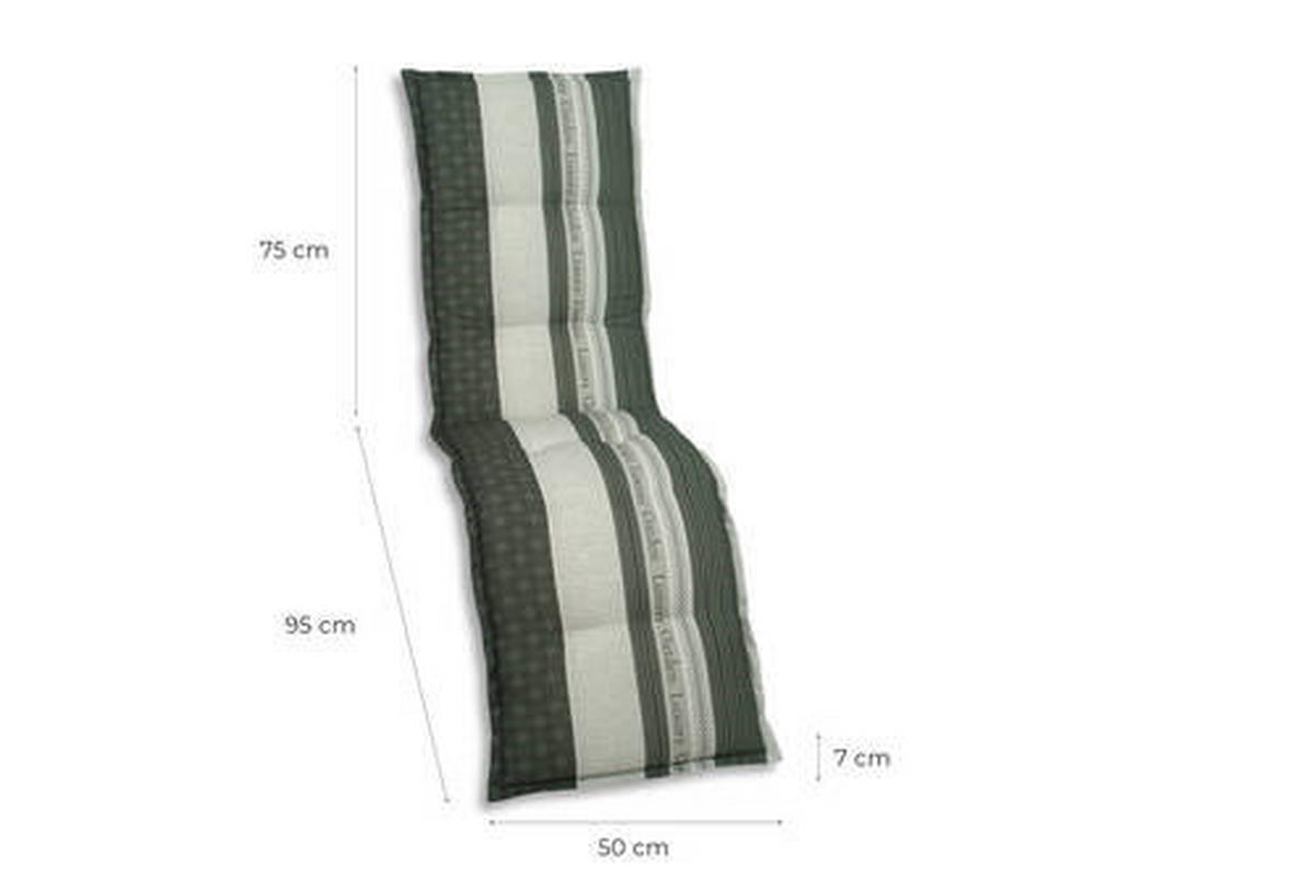 RELAXSESSELAUFLAGE in Anthrazit, Creme, Schwarz, Weiß  - Anthrazit/Creme, Design, Textil (50/7/170cm)