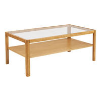 COUCHTISCH Lourmarin Eiche furniert, massiv 110/60/45 cm rechteckig Eichefarben  - Eichefarben, Design, Glas/Holz (110/60/45cm) - MID.YOU