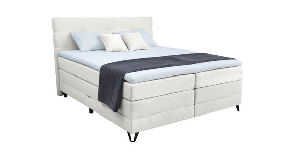 BOXSPRINGBETT 160/200 cm  in Naturfarben  - Schwarz/Naturfarben, KONVENTIONELL, Textil/Metall (160/200cm) - Carryhome