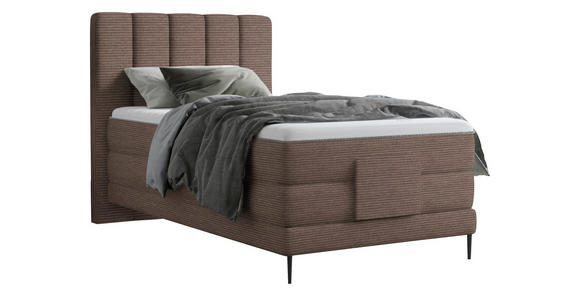 BOXSPRINGBETT 100/200 cm  in Braun  - Schwarz/Braun, Natur, Textil/Metall (100/200cm) - Esposa