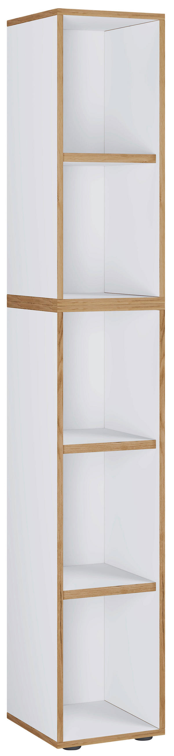 AKTENREGAL 30/183/33 cm  - Honigeiche/Weiss, Design, Holzwerkstoff (30/183/33cm) - MID.YOU