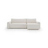 ECKSOFA  in Struktur Creme  - Creme/Schwarz, Design, Kunststoff/Textil (246/150cm) - Livetastic