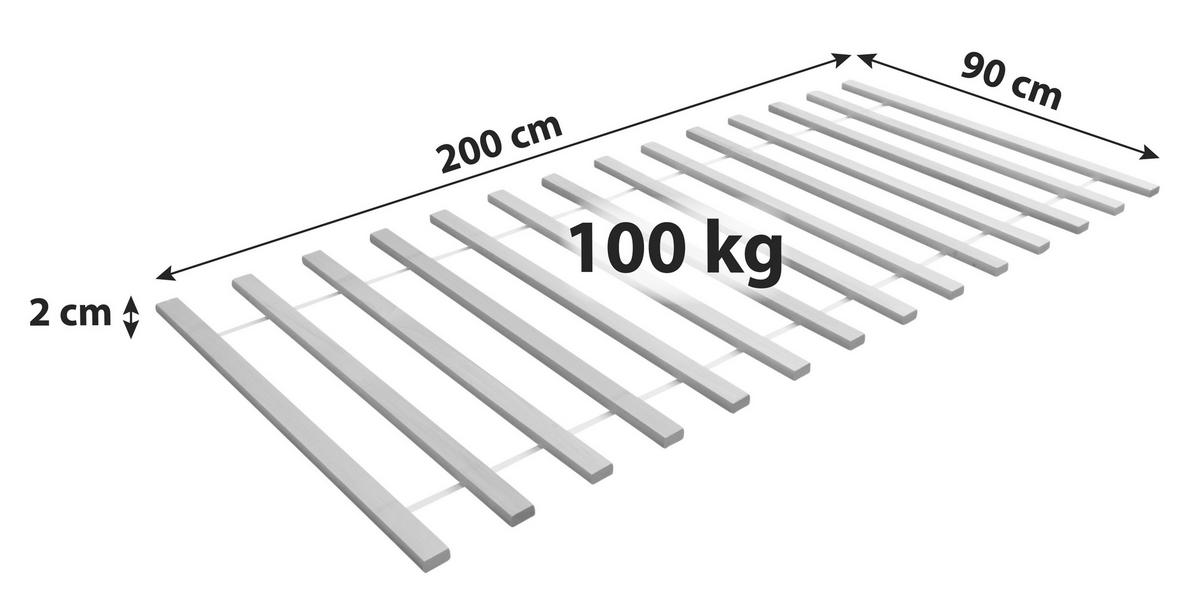 ROLLROST Ticaa 801630 ROLLROST 90/200 cm Buche  - Buchefarben, Basics, Holz (90/200cm) - MID.YOU