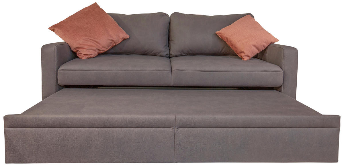 ZOFA S POSTELJNO FUNKCIJO,  siva tekstil  - barve kroma/siva, Design, kovina/tekstil - Beldomo Style