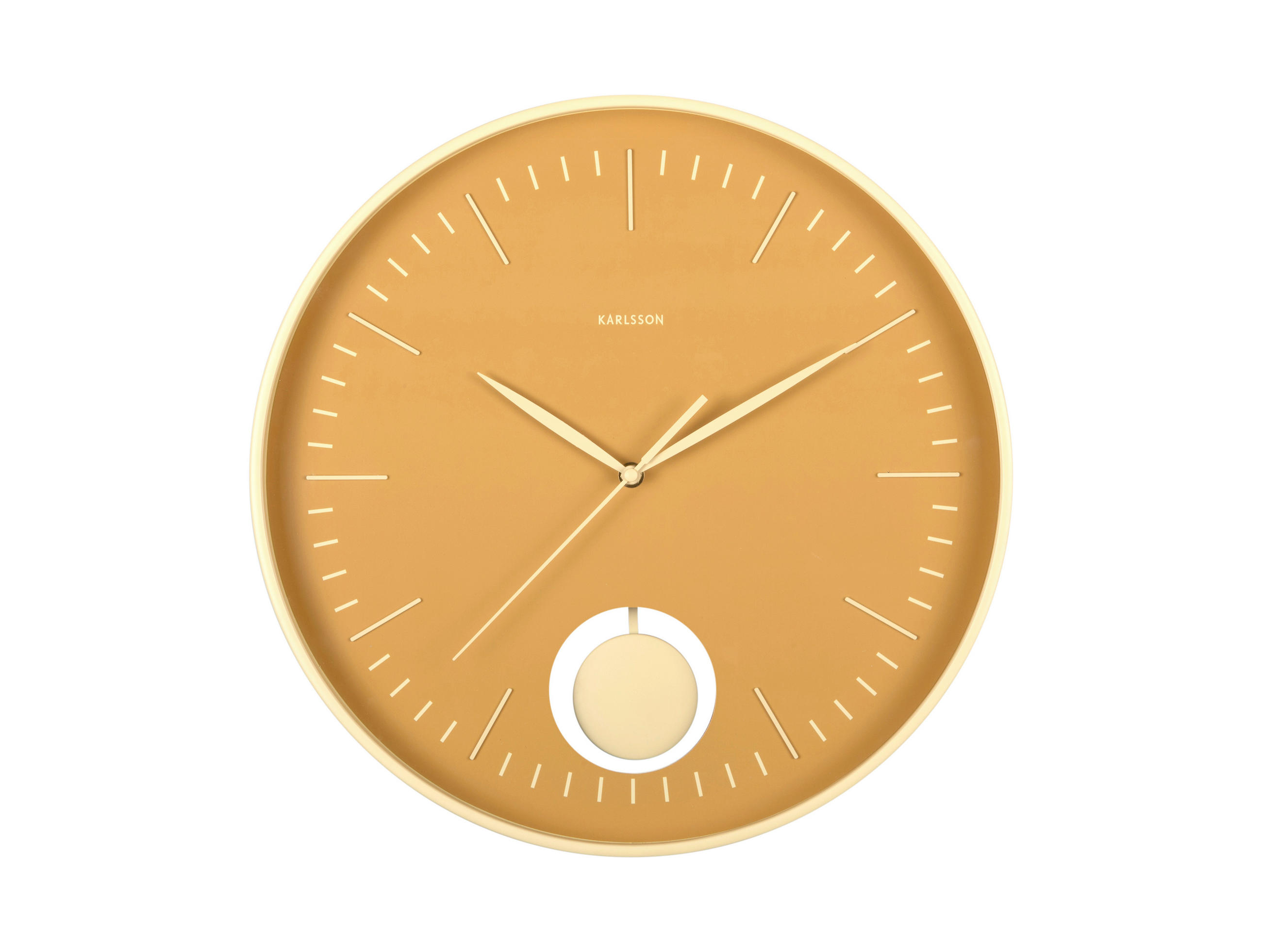 WANDUHR Grato Hellgelb  - Hellgelb, Basics, Kunststoff (41cm) - Karlsson