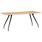 ESSTISCH in Holz, Metall, Holzwerkstoff 160/90/76 cm  - Eichefarben/Schwarz, Design, Holz/Holzwerkstoff (160/90/76cm) - Moderano
