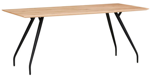 ESSTISCH in Holz, Metall, Holzwerkstoff 160/90/76 cm - Eichefarben/Schwarz, Design, Holz/Holzwerkstoff (160/90/76cm) - Moderano