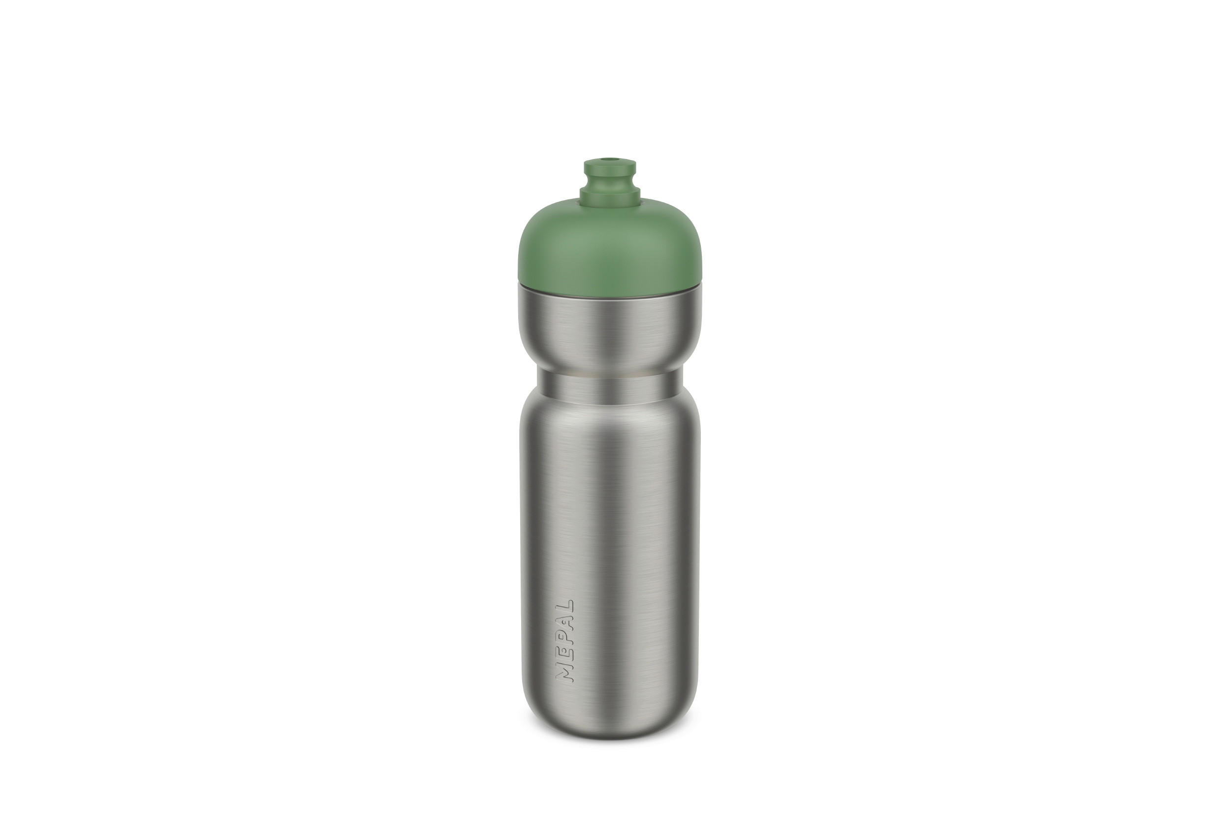 UNIVERSALFLASCHE Pull Sport  - Edelstahlfarben/Grün, KONVENTIONELL, Kunststoff/Metall (7,5cm) - Mepal