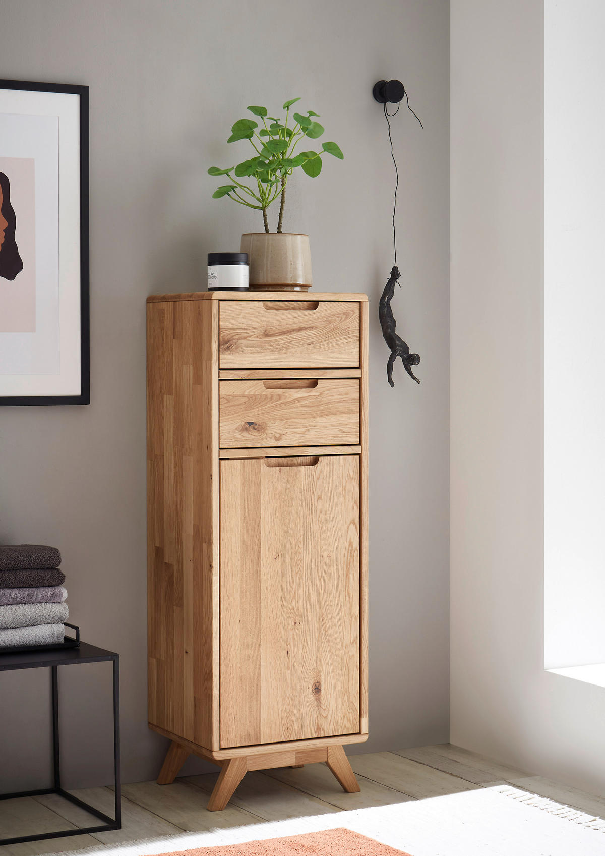 MIDISCHRANK 40/115/35 cm  - Wildeiche, Basics, Holz (40/115/35cm) - Linea Natura