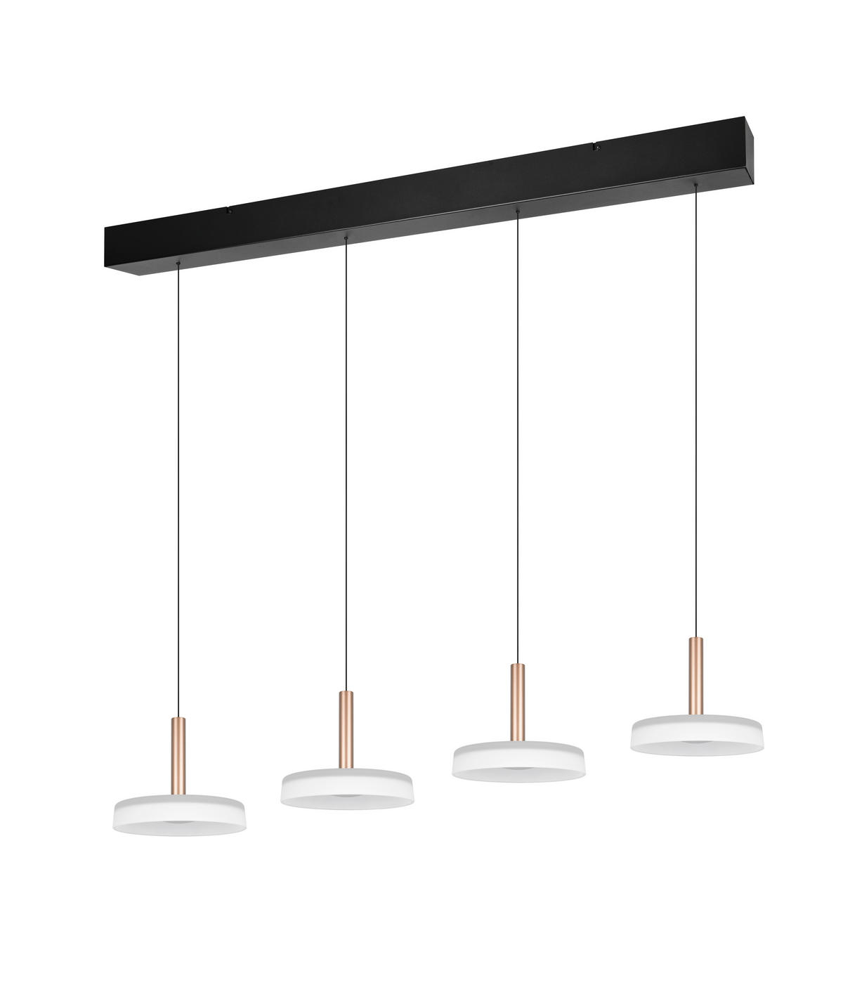 LED-HÄNGLAMPA 115/22/200 cm  - vit/brun, Design, metall/glas (115/22/200cm) - Trio Leuchten