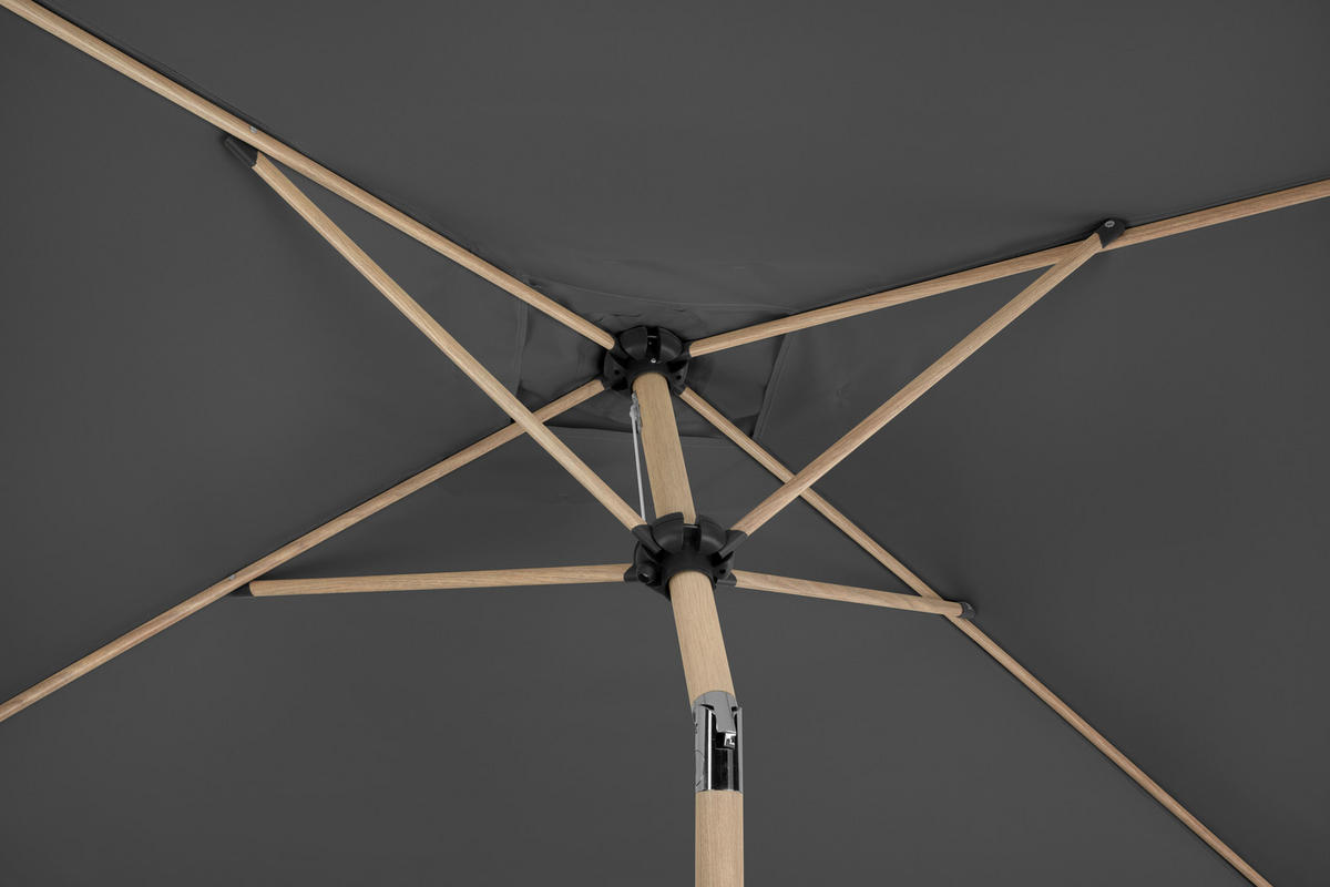 SONNENSCHIRM   - Eichefarben/Anthrazit, Basics, Textil/Metall (150/231/230cm) - Schneider