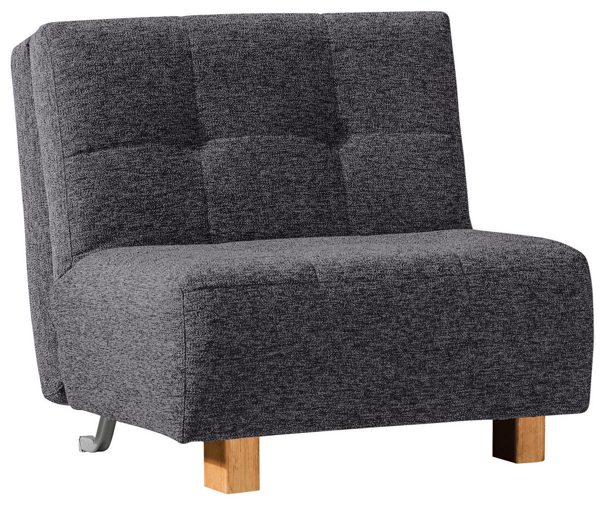 SCHLAFSESSEL in Flachgewebe Grau  - Naturfarben/Grau, Design, Holz/Textil (85/92/102cm) - Novel