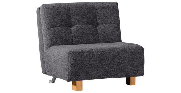 SCHLAFSESSEL Juice Flachgewebe Grau Fußauswahl, Stoffauswahl, Liegefunktion  - Naturfarben/Grau, Design, Holz/Textil (85/92/102cm) - Novel