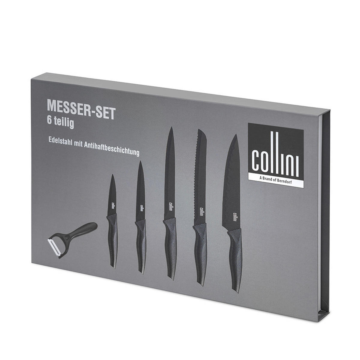 MESSERSET 6-teilig  - Schwarz, Basics, Metall - Berndorf