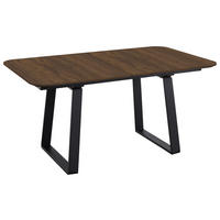 ESSTISCH in Metall, Holzwerkstoff 180-230/95/76 cm  - Nussbaumfarben/Schwarz, Basics, Holzwerkstoff/Metall (180-230/95/76cm) - Celina Home