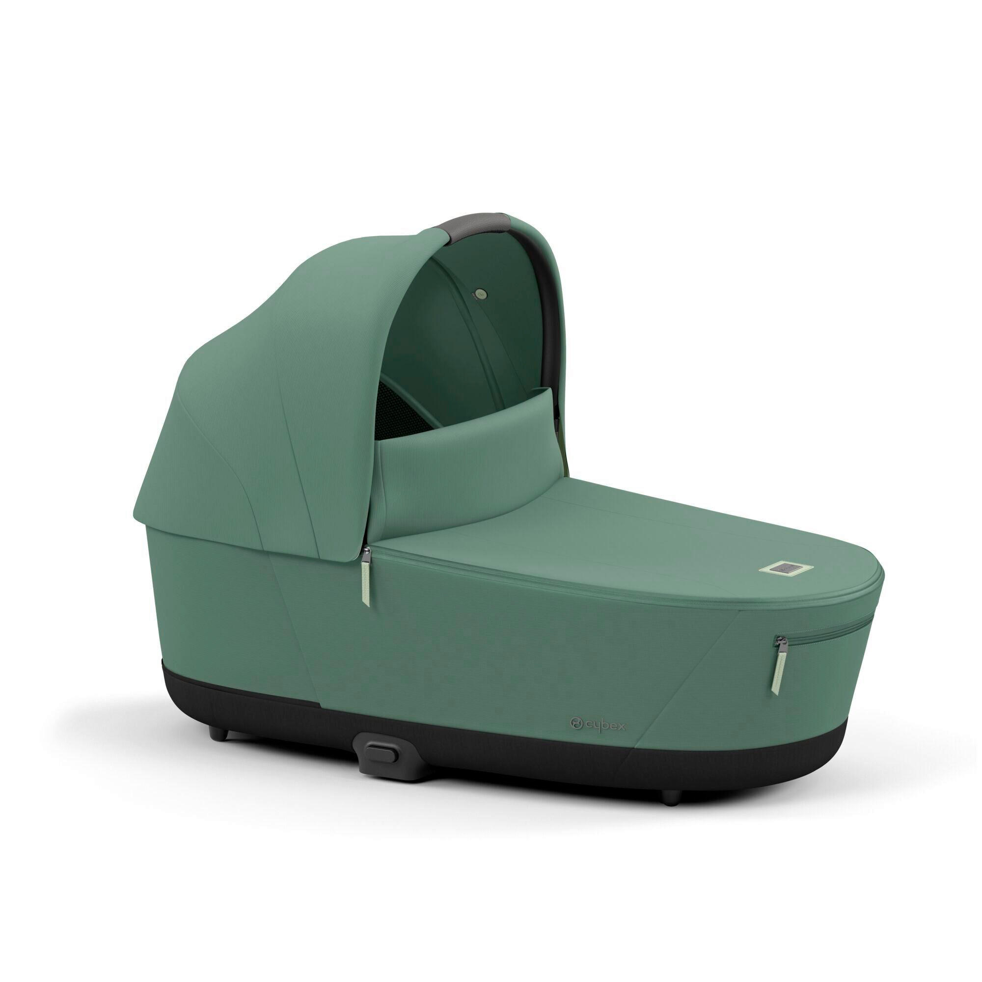 LIEGEWANNE PRIAM LUX  - Dunkelgrün/Weiß, Trend, Textil (87,5/48/60cm) - cybex PLATINUM