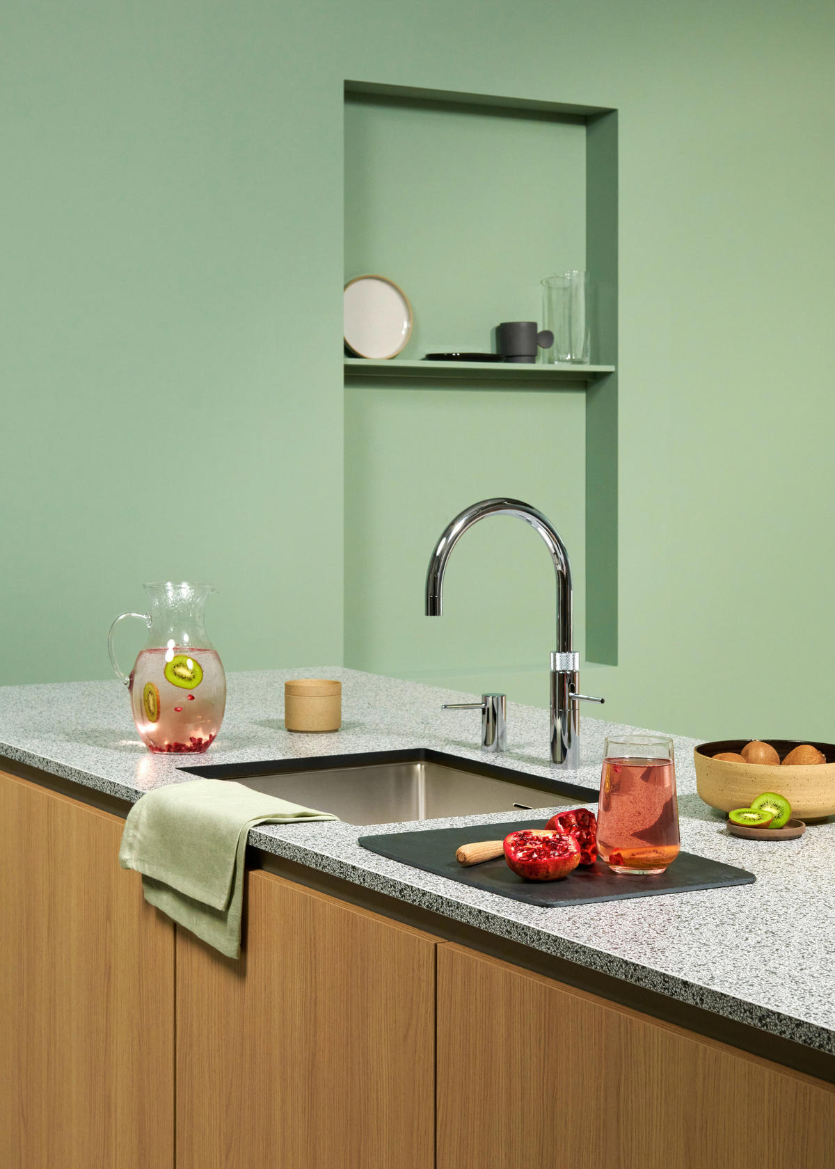 KÜCHENARMATUR Fusion Round  - Chromfarben, Basics, Metall (4/36,6/25,1cm) - Quooker