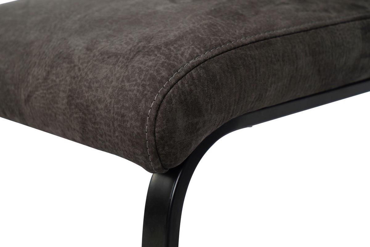 SCHWINGSTUHL  Stoffauswahl Webstoff  - Schwarz/Braun, Design, Textil/Metall (47/106/63cm) - Novel