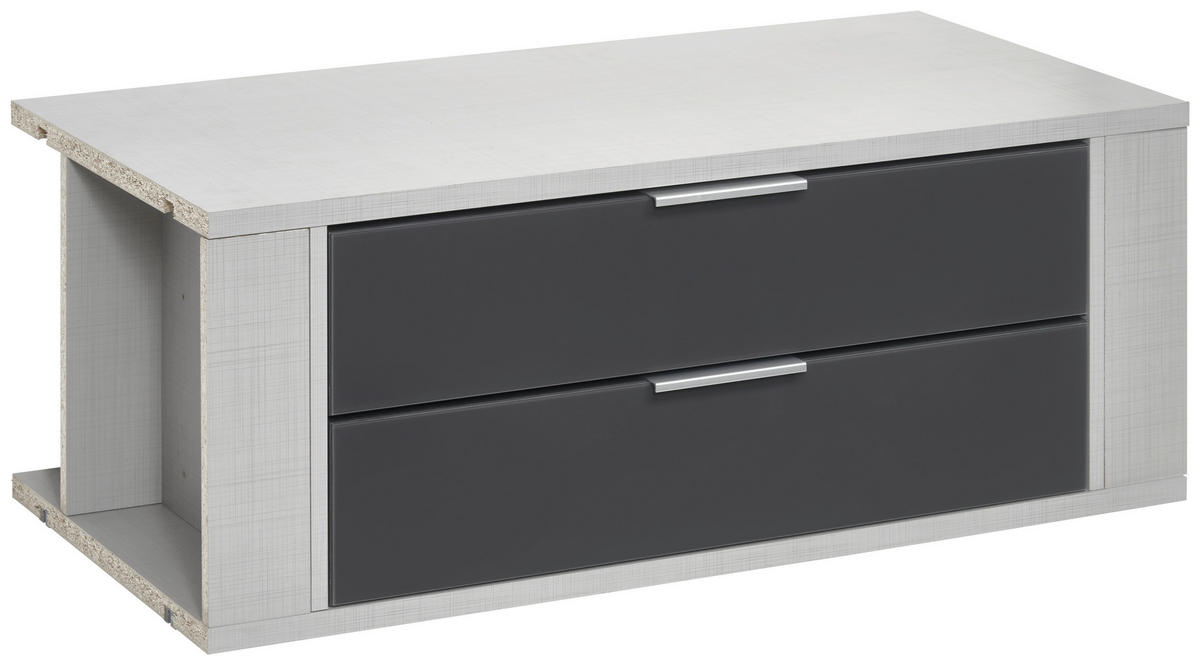 SCHUBKASTENEINSATZ 96/35/50 cm   - Grau, Modern, Glas/Holzwerkstoff (96/35/50cm) - MID.YOU