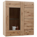 HÄNGEVITRINE in Eichefarben   - Eichefarben/Alufarben, KONVENTIONELL, Glas/Holz (89/103,3/37,7cm) - Voleo