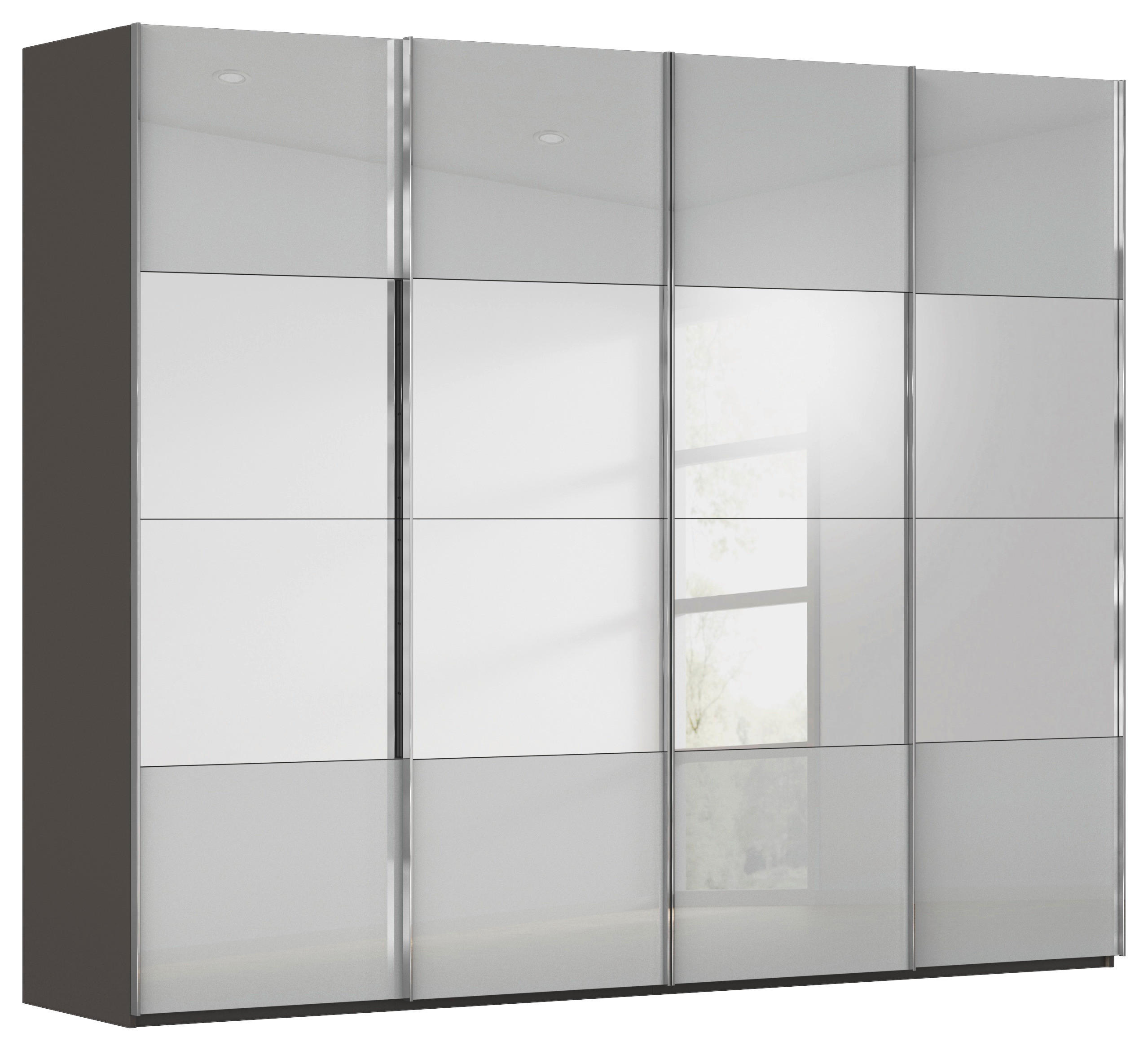 Novel Schwebetürenschrank Saligo Graphit, Seidengrau 271x235x68 cm