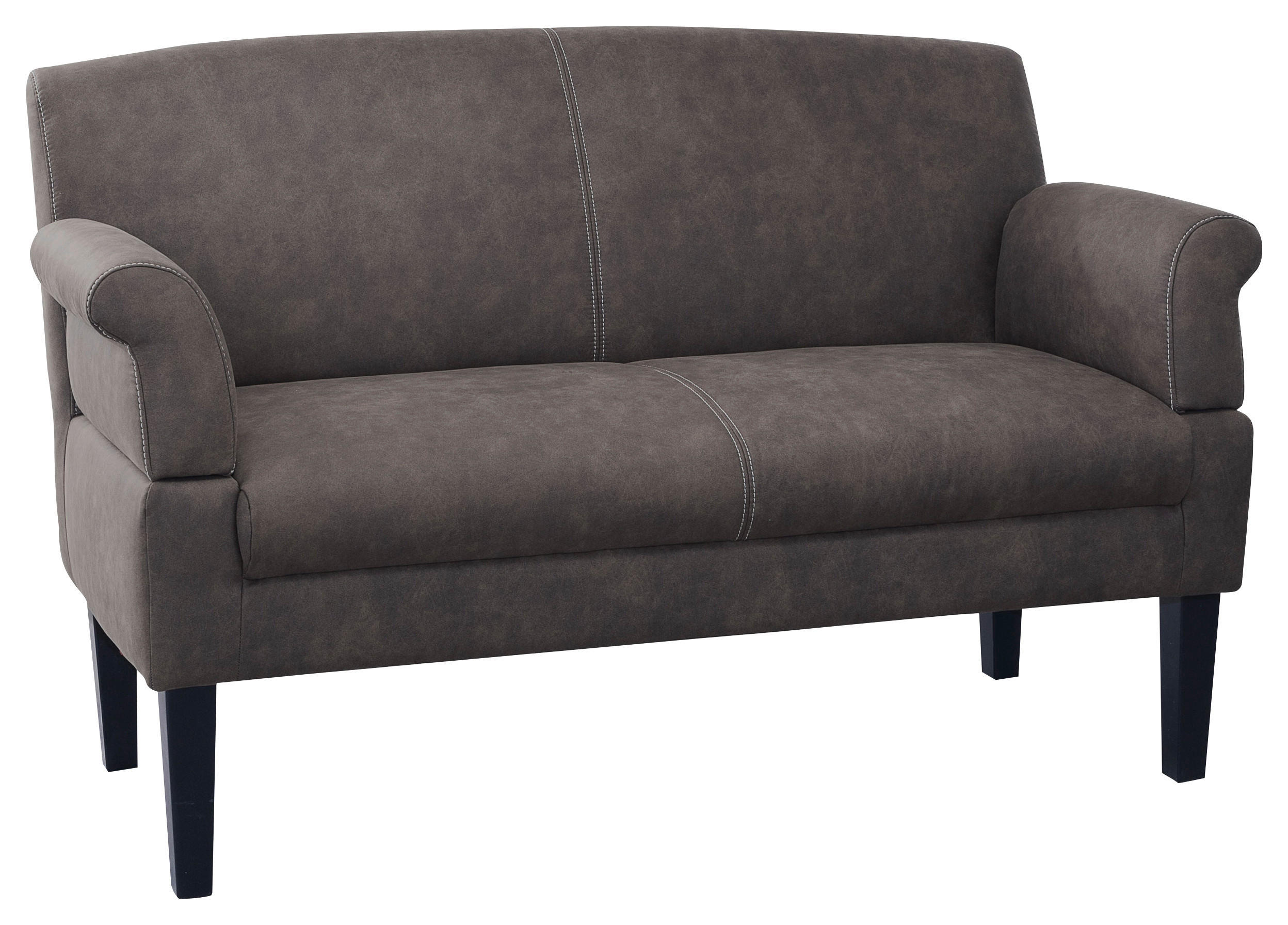 2-SITZER-SOFA Mikrofaser Anthrazit  - Anthrazit/Beige, KONVENTIONELL, Holz/Textil (152/97/78cm) - Sit & More