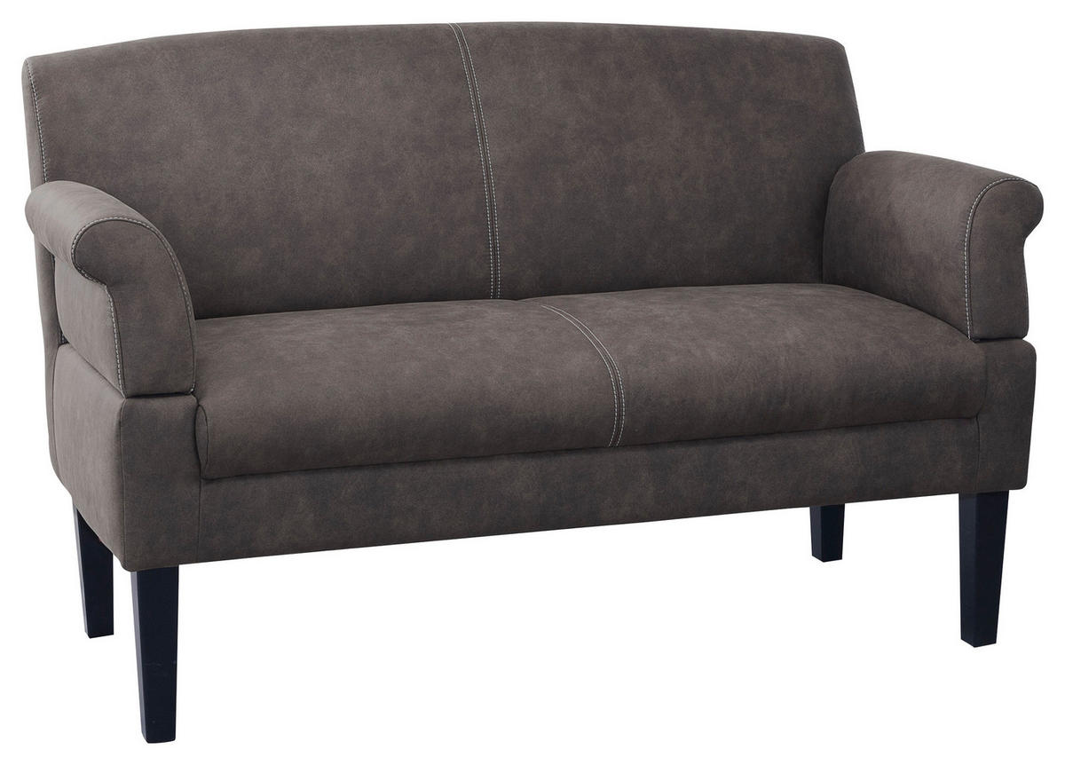 2-SITZER-SOFA in Mikrofaser Anthrazit  - Anthrazit/Beige, Konventionell, Holz/Textil (152/97/78cm) - Sit & More