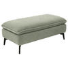 HOCKER in Textil Hellgrün  - Schwarz/Hellgrün, Design, Textil/Metall (130/46/65cm) - Valdera