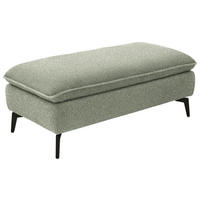 HOCKER in Textil Hellgrün  - Schwarz/Hellgrün, Design, Textil/Metall (130/46/65cm) - Valdera