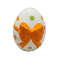 DEKOEI - Orange/Weiß, LIFESTYLE, Keramik (9,4/11,5/9cm)