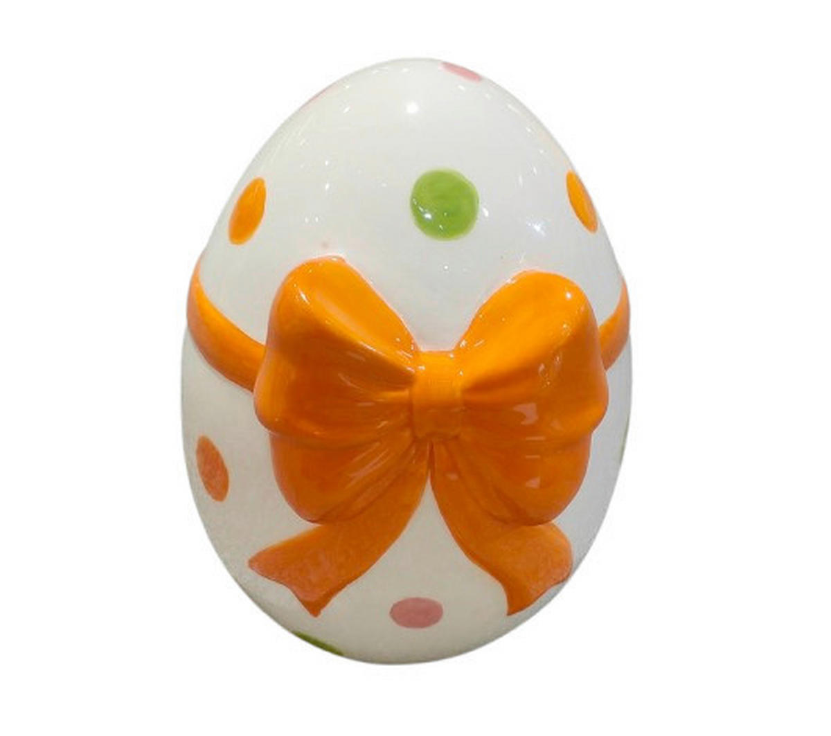 DEKOEI - Orange/Weiß, LIFESTYLE, Keramik (9,4/11,5/9cm)