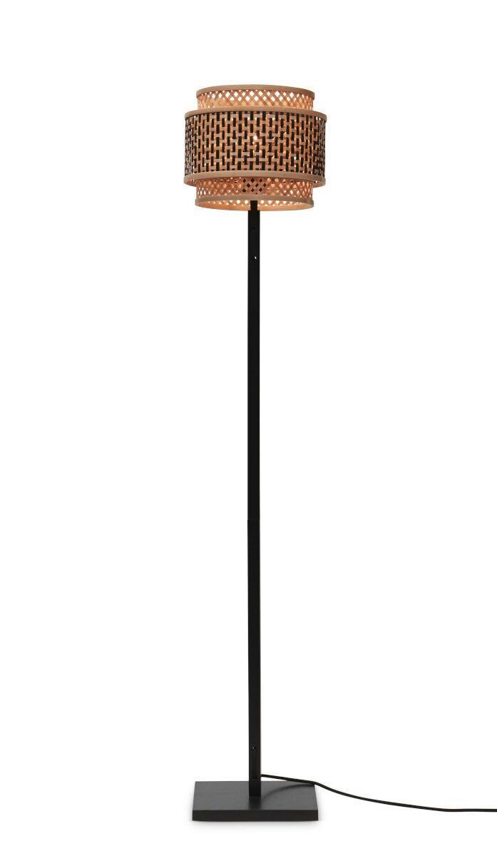 STEHLEUCHTE 25/130 cm    - Schwarz/Naturfarben, Trend, Holz (25/130cm) - Good & Mojo