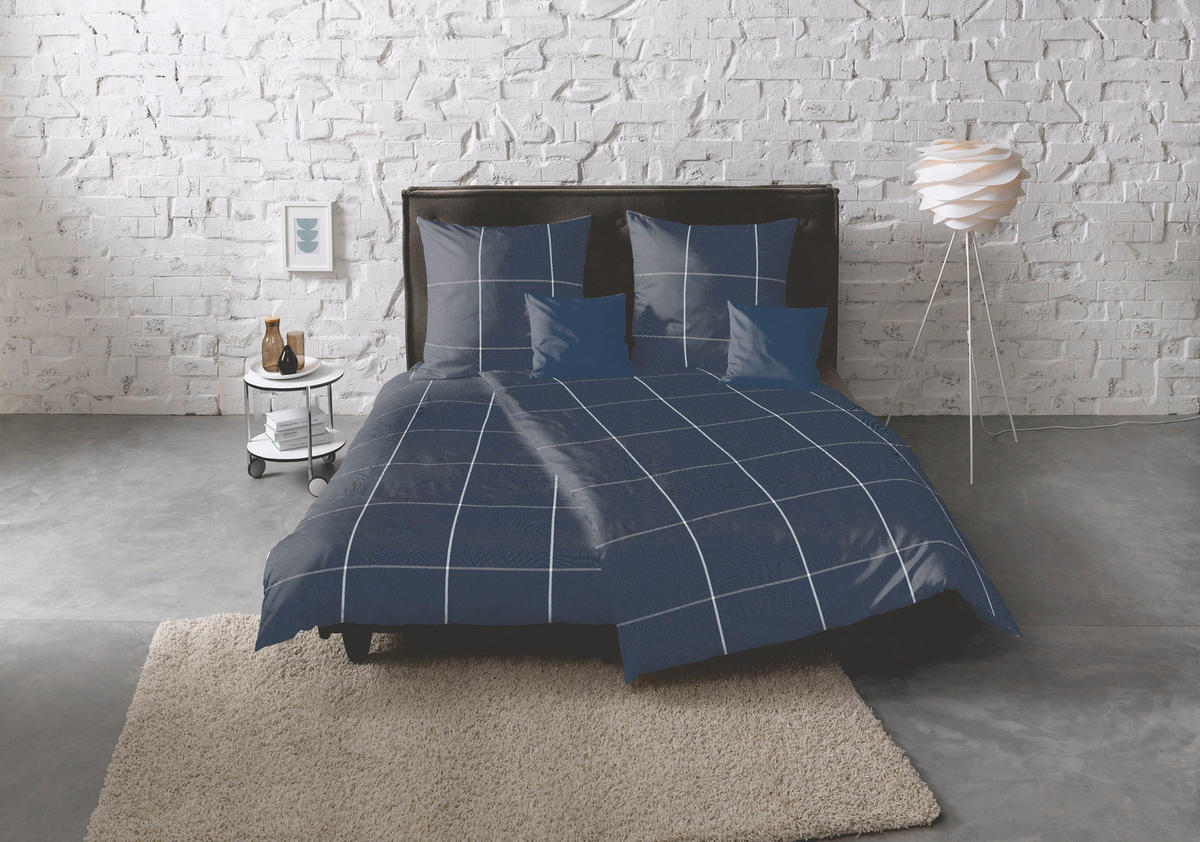 BETTWÄSCHE Lech Flanell 155/220 cm  - Blau, Design, Textil (155/220cm) - Fleuresse