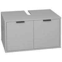 WASCHBECKENUNTERSCHRANK 71/45/45 cm  - Schwarz/Grau, MODERN, Holzwerkstoff/Metall (71/45/45cm) - Livetastic