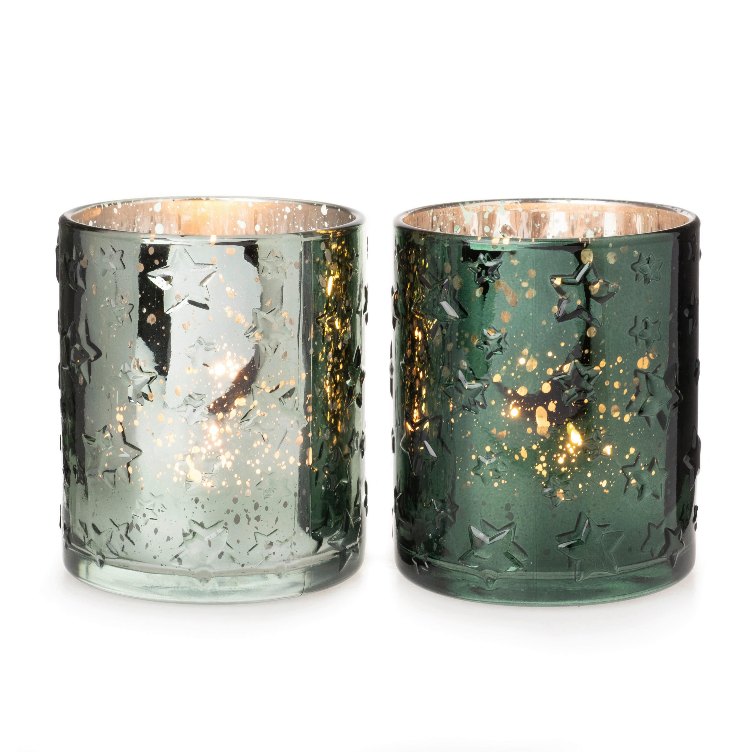 TEELICHTGLAS - Salbeigrün/Grün, LIFESTYLE, Glas (10/8,5cm) - X-Mas